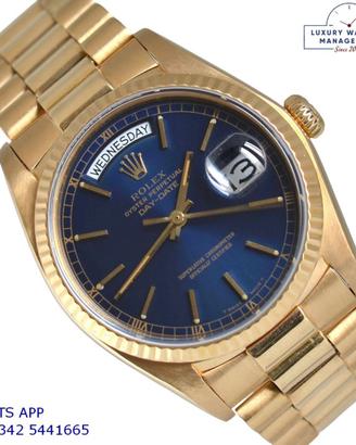 ROLEX  Day-Date 18038 President Soleil blue dial