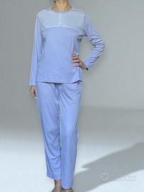 Pigiama cottone 100% lilla chiaro taglia M , TRESS