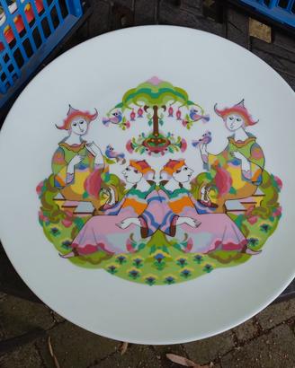 grande piatto in porcellana Wiinblad Rosenthal