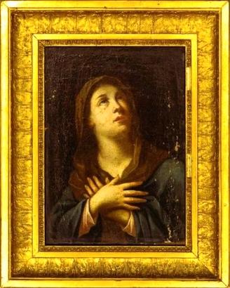 Mary in Devotion Roman School of the 17th Century