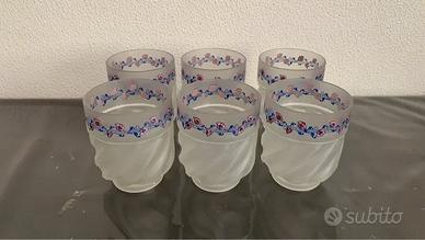 Set 6 bicchieri da tavola satinati nuovi