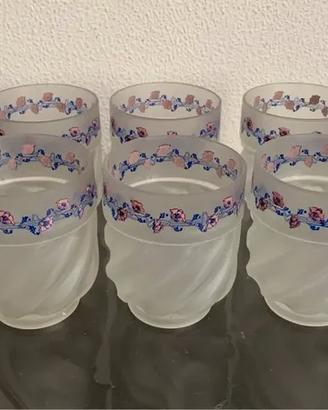 Set 6 bicchieri da tavola satinati nuovi