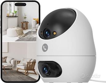 Telecamera di Sicurezza a Doppio Obiettivo, 3K 5MP