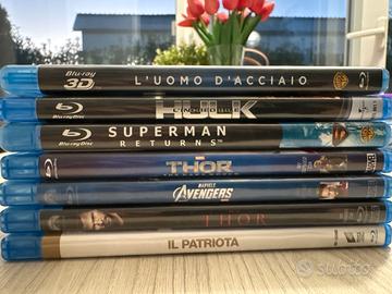 7 Blu-ray Marvel/DC-Thor, Avengers, Hulk, Superman