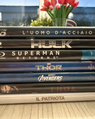 7 Blu-ray Marvel/DC-Thor, Avengers, Hulk, Superman