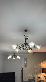 Coppia lampadari a 5 punti luce - Swarovski