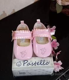 Scarpine neonata da cerimonie Pastello 