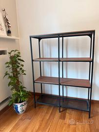 Libreria IKEA FJÄLLBO nera 100x136 metallo e legno