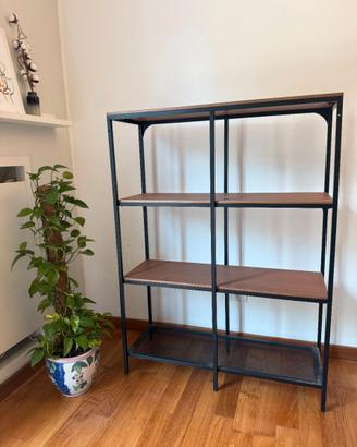 Libreria IKEA FJÄLLBO nera 100x136 metallo e legno