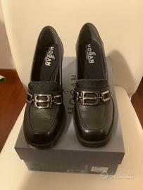 Scarpa  Donna Hogan  Pelle Nero n37 Mai usate