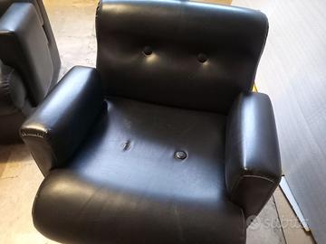 Poltroncine vintage pelle nera