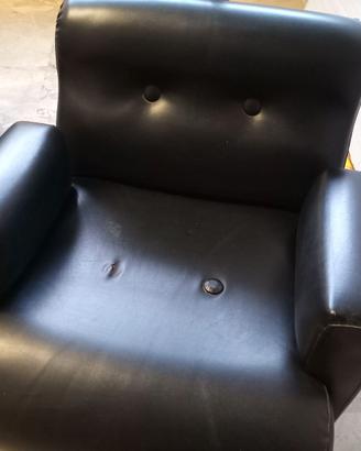 Poltroncine vintage pelle nera