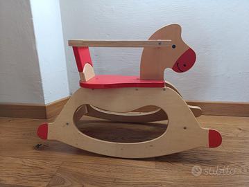 Cavallo dondolo legno 1-3 anni