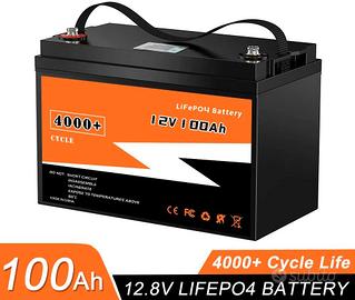 Batteria LFP LiFePO4 12v 24v 100Ah 200Ah con BMS
