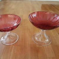 Coppia Alzate cristallo rosa