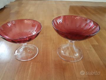 Coppia Alzate cristallo rosa