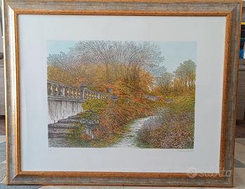 Litografia firmata Marisa Benetti  "Scalinata"