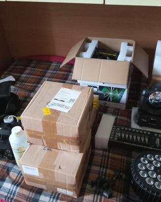 Luci effetti disco testa mobile faro rgb laser