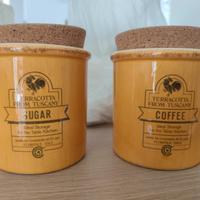 Barattoli zucchero e caffè vintage ceramiche Alfa