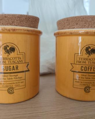 Barattoli zucchero e caffè vintage ceramiche Alfa