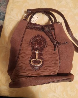borsa semi scamosciata 