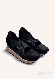 SNEAKERS APERTE ZEPPA PELLE E RETE TUHELJ SNEAKERS