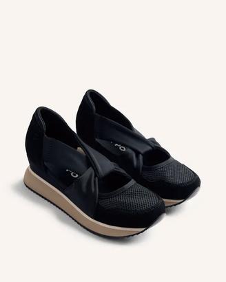 SNEAKERS APERTE ZEPPA PELLE E RETE TUHELJ SNEAKERS
