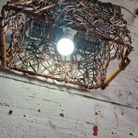 lampadario in vimini da soffitto 