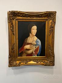 Dipinto ad olio - Dama con l'ermellino - Leonardo