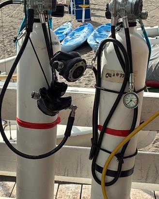 coppia di bombole in acciaio 8,5 sidemount