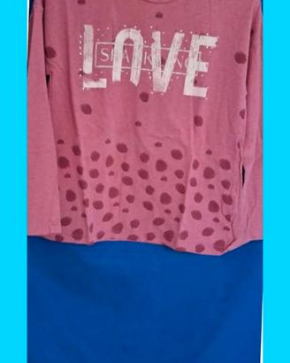 Sarabanda maglia rosa LOVE ragazza 12 anni