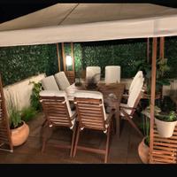 Ikea Applaro tavolo 140x140, 8 sedie, cuscini