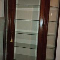 Vetrina/cristalliera legno, vetro con illuminazion