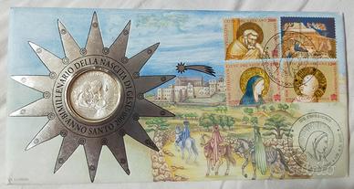 Vaticano Busta Filatelico Numismatica Argento