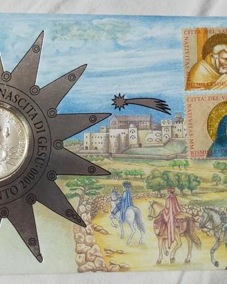 Vaticano Busta Filatelico Numismatica Argento