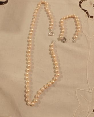 collana e bracciale in perle