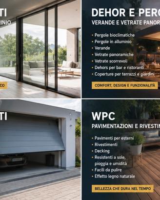 Serramenti dehor pergole porte wpc finestre garage