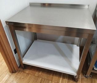 Tavolo da lavoro in acciaio 80x60 cm 