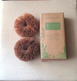 spugne per piatti e pentole eco in fibre di cocco