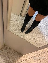 Stivali scamosciati alti tacco 10cm