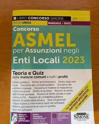Libro per preparazione Concorso Asmel