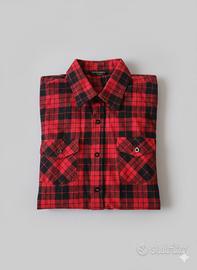 Camicia a quadri rossa e nera Azusawa – Taglia S –