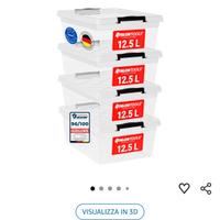 Scatole portaoggetti con coperchio set 4 pezzi