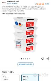 Scatole portaoggetti con coperchio set 4 pezzi