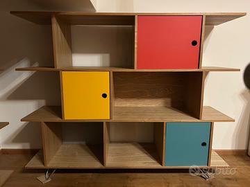 Mobile contenitore e libreria basso