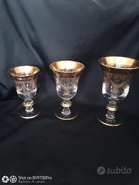 Antichi bicchieri Murano Medici ORO