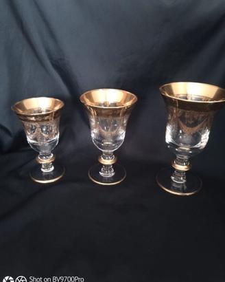 Antichi bicchieri Murano Medici ORO