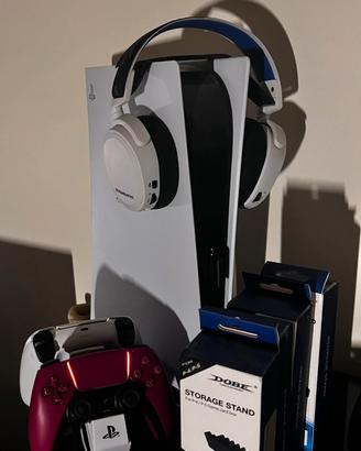 PS5 2024 PERFETTA + 21 GIOCHI + 2 PAD + CUFFIE ecc