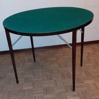 Tavolo con panno verde da gioco rotondo Diam 90 cm