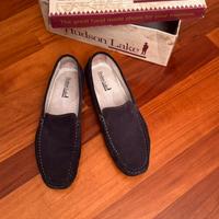 Mocassini Hudson Lake Blu Pelle Scamosciata 43